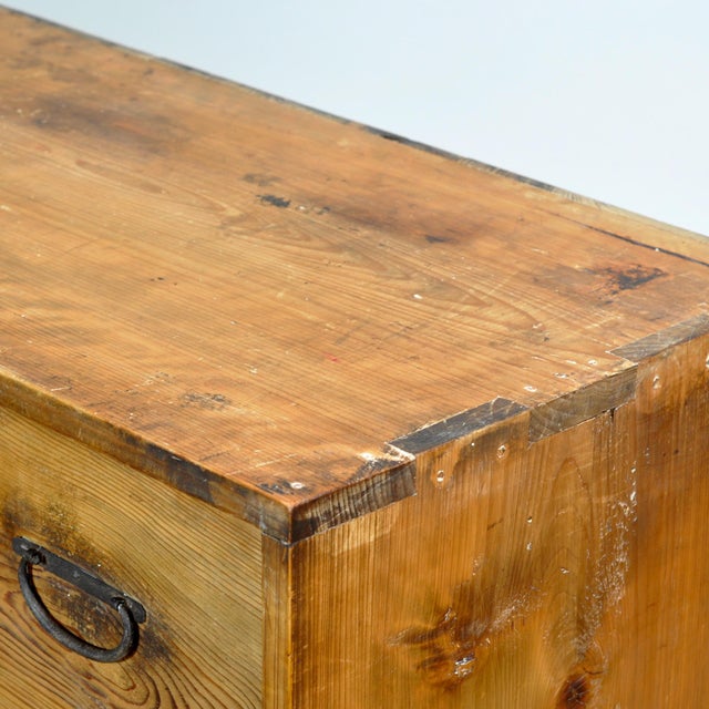 Wood Japanese Tansu Chest of Drawers, 1900s For Sale - Image 7 of 12