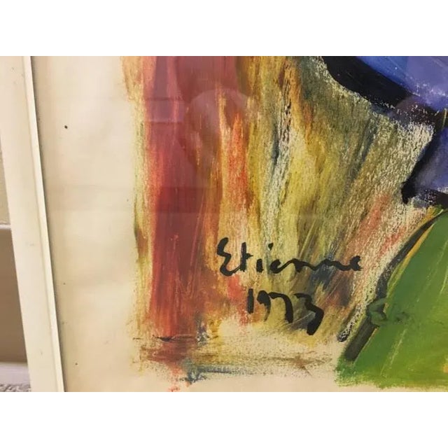 Contemporary Roger Etienne - Original Mixed Media Painting (1973) For Sale - Image 3 of 5