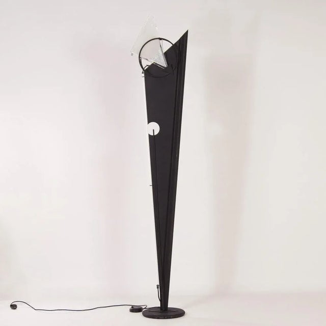 Postmodern floor lamp made by Neoggetti, Italy, 1980s. Special object with the typical eighties style. This floor lamp is...