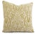 JF Fabrics Ian White Chenille and Chartreuse Damask Pillow Cover For Sale In Portland, OR - Image 6 of 6