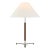 Ray Booth by Visual Comfort Signature Amaya 28" Table Lamp in Polished Nickel and Walnut with Linen Shade For Sale