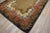 Beautiful Brown Color With Intricate Folk Art Pattern Antique American Hooked Rug For Sale - Image 11 of 12