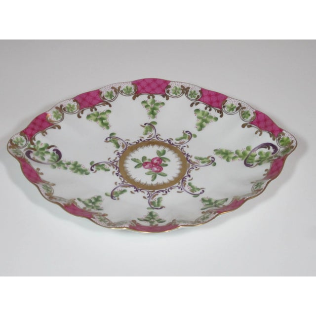 1990s Hand Painted Oval Dish For Sale - Image 6 of 6