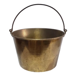 19th Century Brass Kettle/ Planter by the American Brass Kettle Manufacturers For Sale
