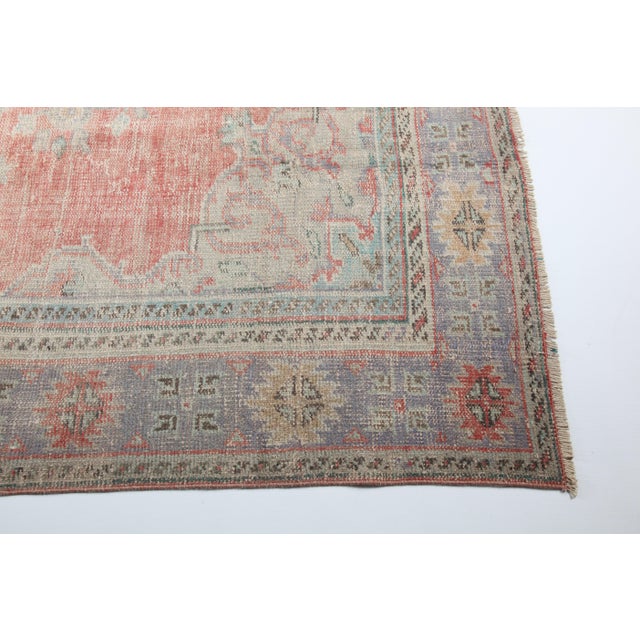 1940s Handmade Tribal Oushak Rug - 7′2″ × 10′2″ For Sale - Image 5 of 12