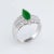 This is part of Chairish’s Fine Jewelry assortment. Elegant estate cocktail ring, crafted in 18 karat white gold. Cabochon...