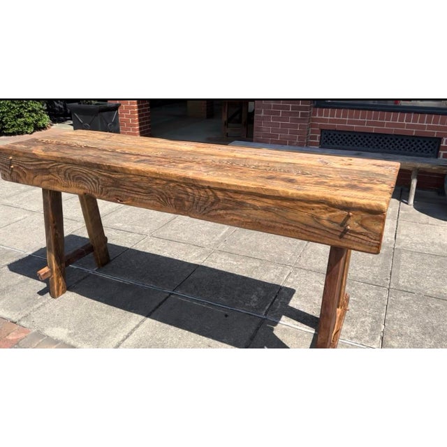 Rustic Farmhouse Console Table inspired by the designs of Axel Einar Hjorth, and handmade to order entirely of reclaimed...