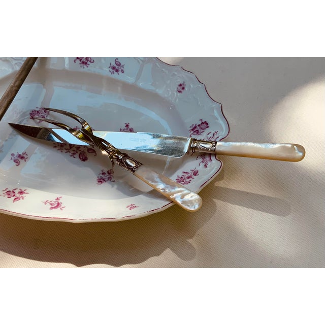 French Porcelain Depp Well Meat Platter , Circa 1820 — Rose Floral For Sale - Image 14 of 18