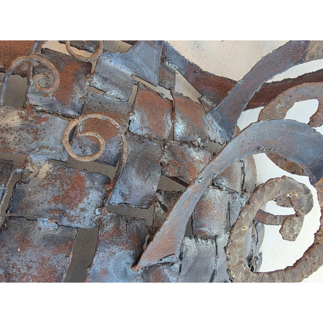 Large Brutalist Torch Cut Fish Wall Sculpture For Sale - Image 4 of 9