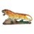 Vintage Ceramic Leopard Cheetah Statue Figurine on Green & Brown Base 12" X 3" X 6" Made in Japan For Sale