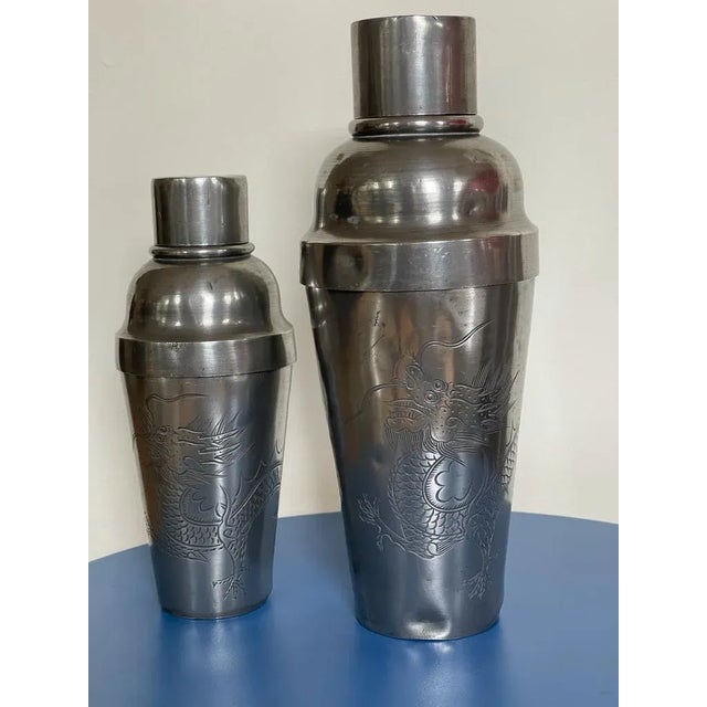 Antique Kut Hing Swatow Pewter Cocktail Shakers, China, Circa 1920s For Sale - Image 12 of 12