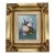 Vintage French Oil Painting — Signed, Floral Still Life With Roses, Ornate Gilt Frame, 20th Century For Sale