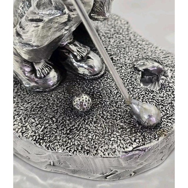 English Silver Golfer Sculpture, 1997 For Sale - Image 12 of 18