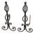 Wrought Iron Arts & Crafts Andirons - A Pair For Sale - Image 4 of 5
