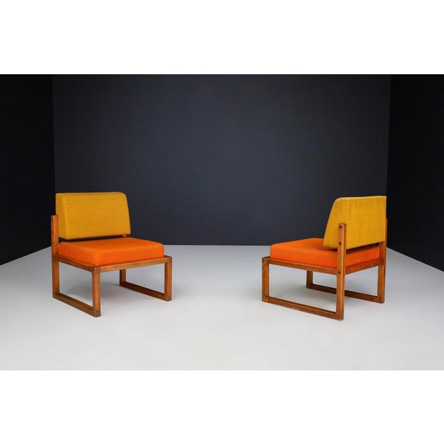 Mid-Century Lounge Chairs attributed to André Sornay, France, 1950s, Set of 2 For Sale - Image 4 of 9