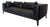 Indera 3-Seater Sofa in Black Leather For Sale