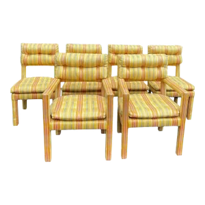 1970s Milo Baughman Style Parsons Dining Chairs - Set of 6