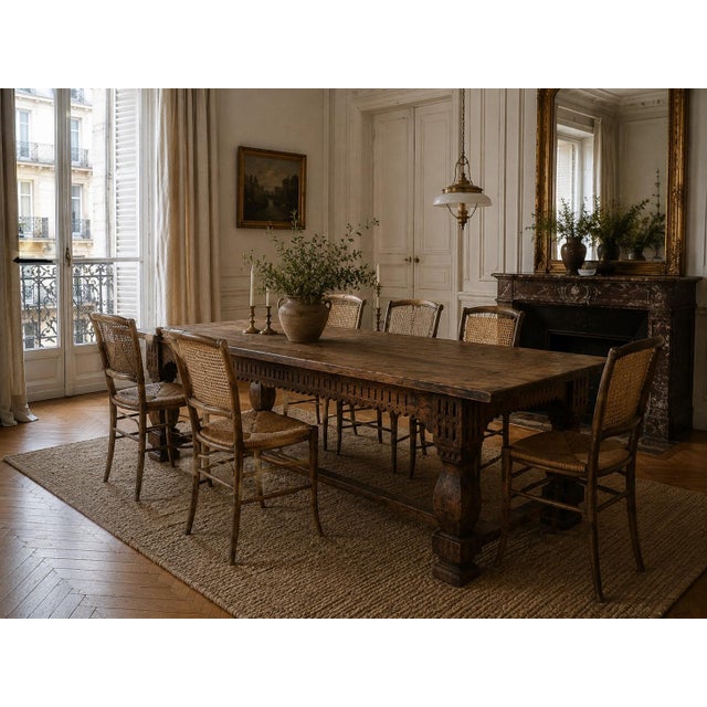 Large Vintage Danish Farmhouse Refectory Table, 1930s For Sale - Image 4 of 18