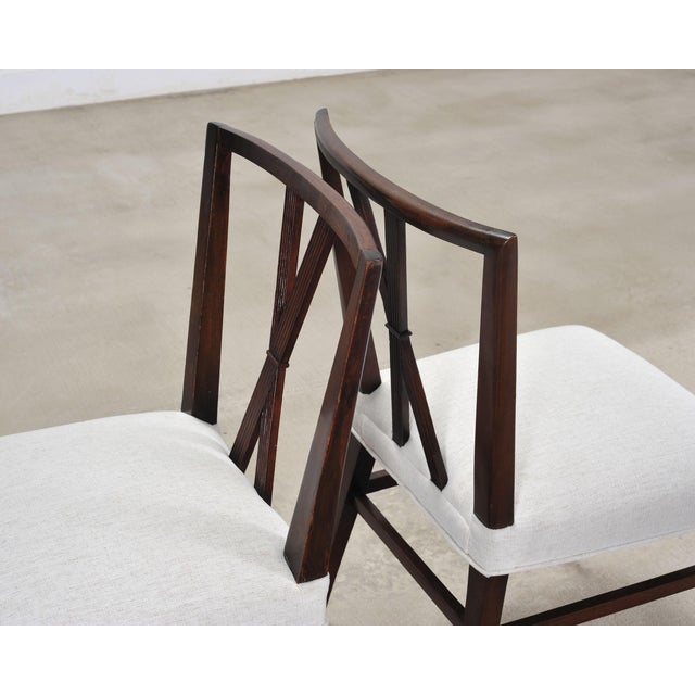 Set of Eight Tommi Parzinger X-Back Mahogany Dining Chairs For Sale - Image 9 of 18