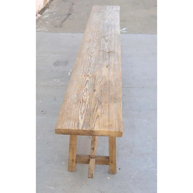 Wood Console Table Made from Reclaimed Pine by Petersen Antiques For Sale - Image 7 of 10