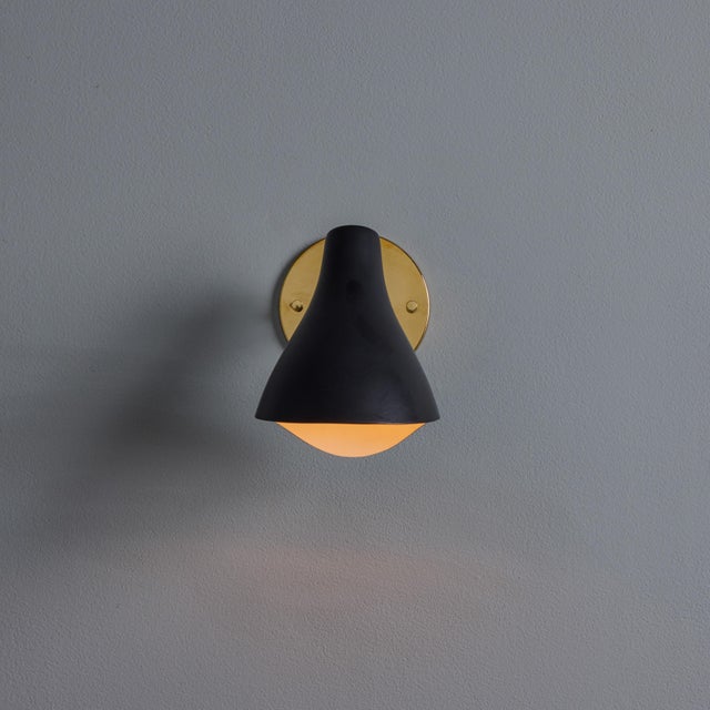 1950s Gino Sarfatti Model #10 Sconce for Arteluce in Black For Sale - Image 10 of 12