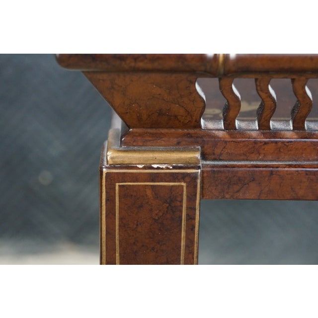 Late 20th Century Mario Buatta for John Widdicomb Chinese Chippendale Faux Bamboo Coffee Table For Sale - Image 11 of 18