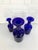 Glass Vintage Cobalt Blue Floor Vases by Otto Brauer for Holmegaard, Denmark, 1960s, Set of 3 For Sale - Image 7 of 9