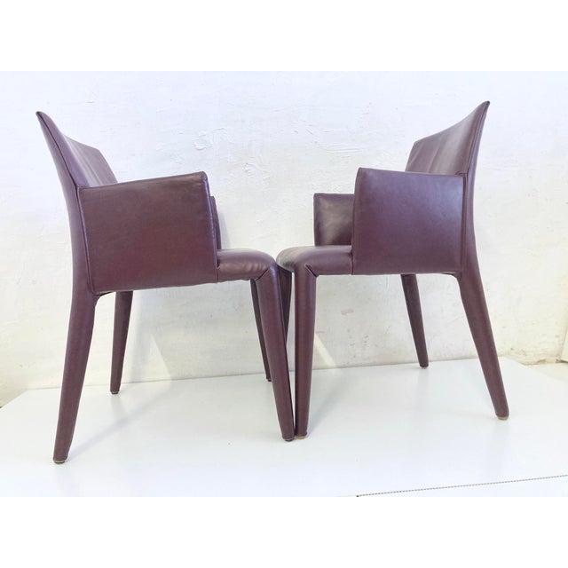 Mario Bellini Vol au Vent Armchairs in Leather by Mario Bellini for B&B Italia / C&B Italia, 2000s, Set of 2 For Sale - Image 4 of 12