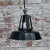 Vintage French Industrial Black Enamel Pendant Light from Mazda For Sale - Image 4 of 5