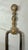 Brass Antique 18th Century Wrought Iron Turned Brass English Fireplace Tongs Tool 20 For Sale - Image 8 of 9
