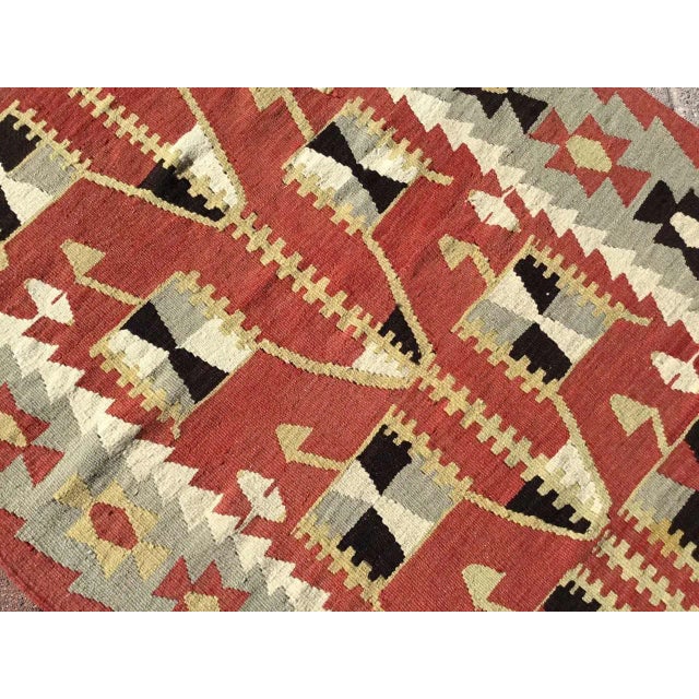 1960s 1960s Vintage Turkish Kilim Rug - 42" X 79" For Sale - Image 5 of 10