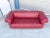 Mid-Century Modern 1980s Vintage Tufted Red Leather Rolled-Arm Chesterfield Sofa For Sale - Image 3 of 11