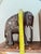 Mid 20th Century Mid 20th Century Anglo-Indian Carved Hardwood Elephant Bookends With Intricate Bone Inlay — Pair For Sale - Image 5 of 11