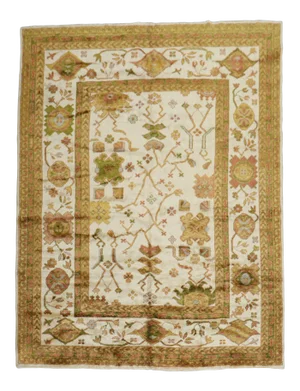 Traditional Turkish Angora Wool Rug, 8'2'' X 10'3''