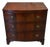 Antique Georgian Style Bow Front Chest of Drawers in Figured Mahogany with Brass Handles, 1820 For Sale