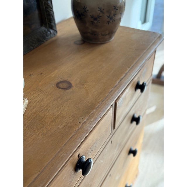 19th Century Antique English Pine Dresser/Dresser/Chest of Drawers For Sale - Image 5 of 6