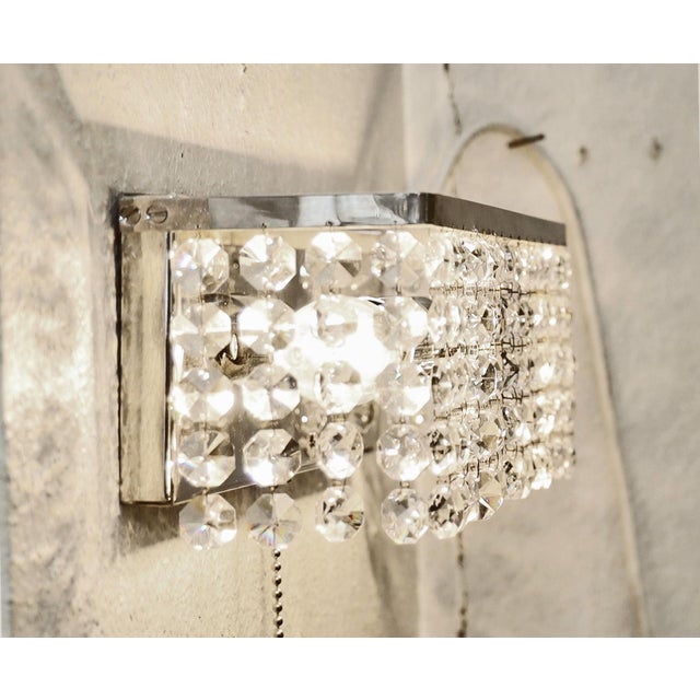 Metal Vintage Wall Lamps in Chrome-Plating, 1950s, Set of 2 For Sale - Image 7 of 8