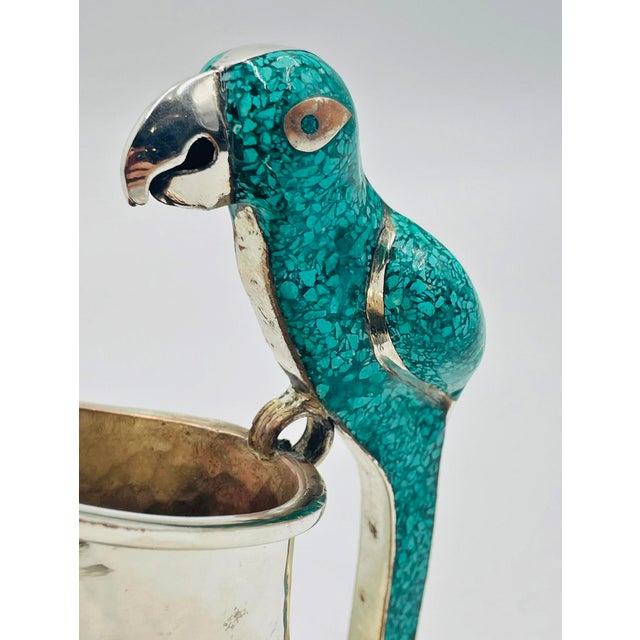 1950s Taxco Mexico Parrot Handle Silver Plate Alpaca Drink Service Set - Set of 11 For Sale - Image 15 of 18