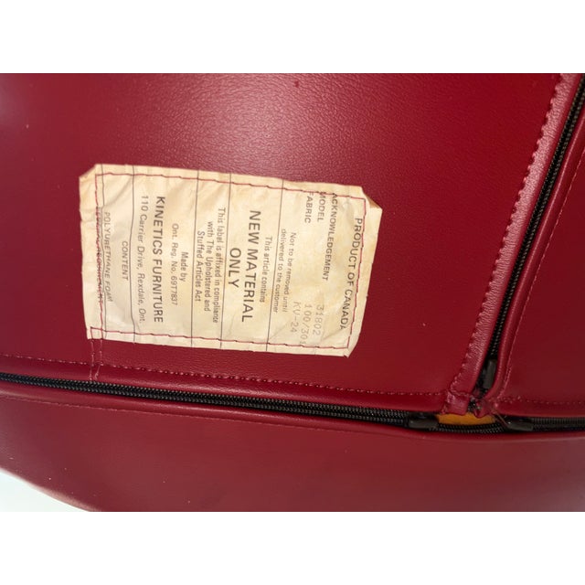 Postmodern Kinetics Cantilever Chairs in Oxblood Leather, 1980s, Set of 4 For Sale - Image 4 of 7