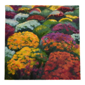 Park Ave. Mums 02 Contemporary Oil Painting