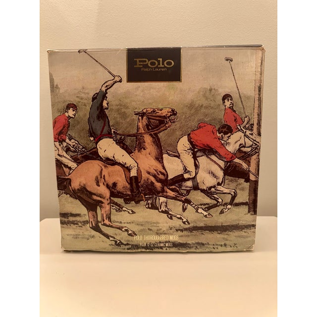 1970s 1970s Ralph Lauren Vintage Polo Players Thoroughbred Horse Ceramic Mugs For Sale - Image 5 of 8