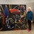 Mid-Century Modern Large Impressive Abstract Painting in Acrylic by Artist Marjorie Schlossman, 6 Ft. X 10 Ft. For Sale - Image 3 of 11