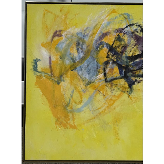 1980s Cleve Gray (1918–2004) "Suntrack" Acrylic on Canvas 1987 For Sale - Image 5 of 12