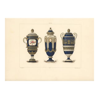 Antique French Sèvres Porcelain Chromolithograph – 1880's For Sale