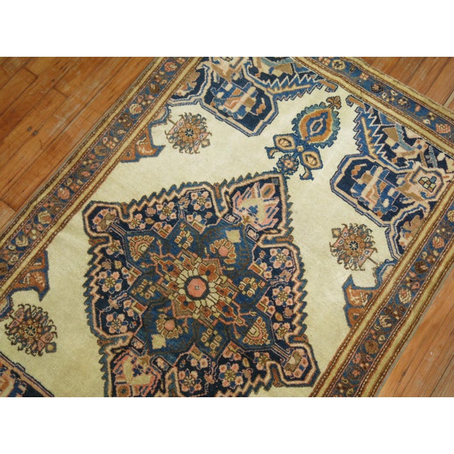 Contemporary Late 20th Century Ivory Persian Sarouk Ferehan Rug - 3'3" x 5'1" For Sale - Image 3 of 6