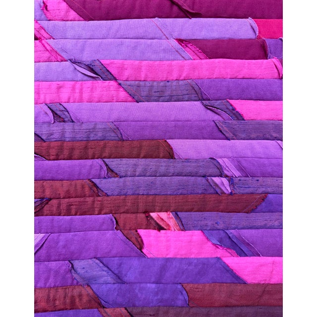 Contemporary 2005, Alegre Sunset, Artquilt, Abstract Expressionist Fiber Art, Artist Marcia Hewitt Johnson For Sale - Image 3 of 7