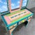Vintage Memohis Style Hand Painted Vanity Desk With Chair and Mirror by Pia Cyrulnik For Sale - Image 4 of 12