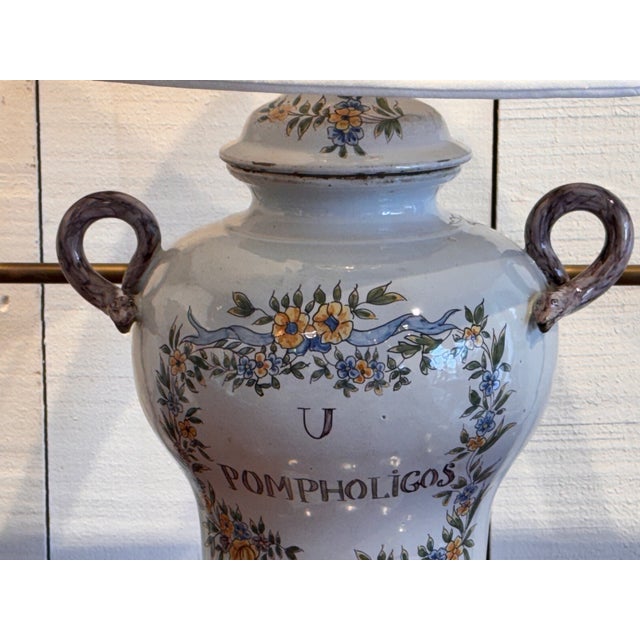 Pair of 1980s Faience Lamps For Sale - Image 9 of 9