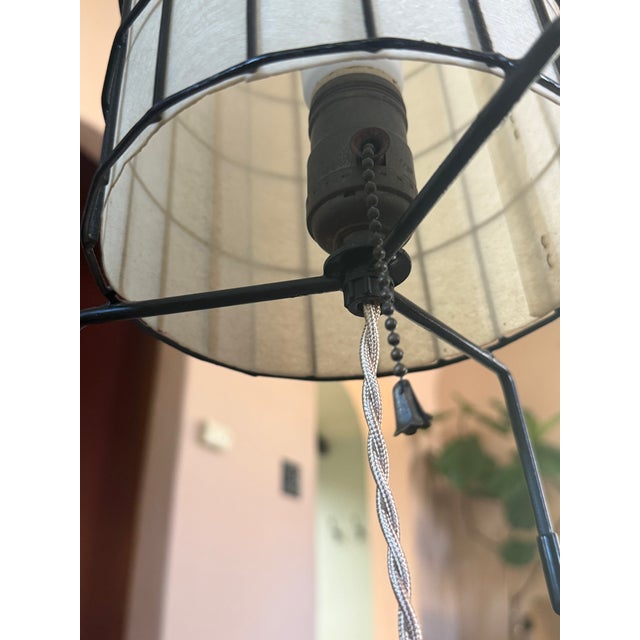 Mid Century Modern Wire Cage Lamps - a Pair For Sale - Image 10 of 10