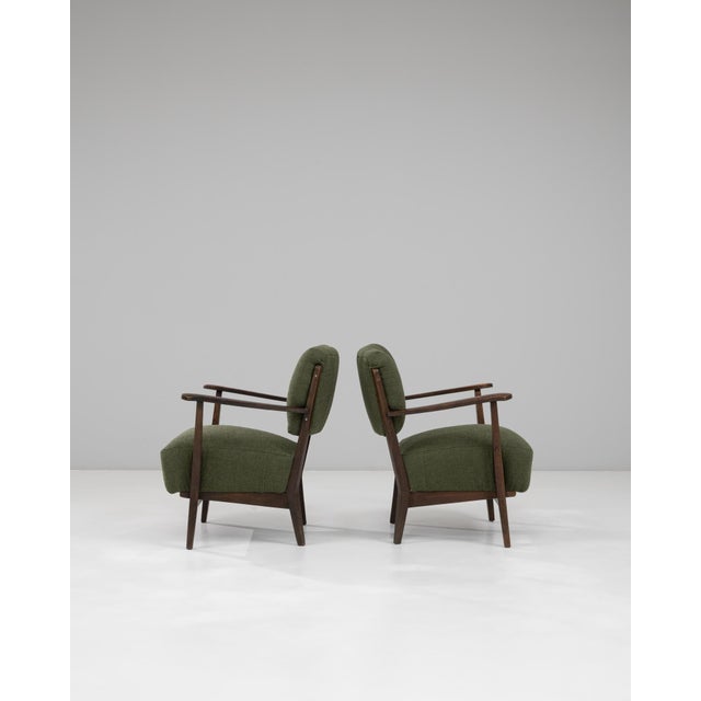 Mid 20th Century 1940s Scandinavian Mid-Century Upholstered Lounge Chairs - A Pair For Sale - Image 5 of 18